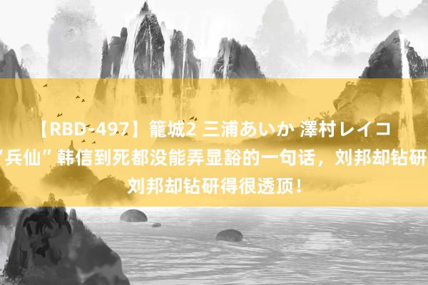 【RBD-497】籠城2 三浦あいか 澤村レイコ ASUKA “兵仙”韩信到死都没能弄显豁的一句话，刘邦却钻研得很透顶！