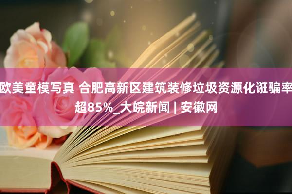 欧美童模写真 合肥高新区建筑装修垃圾资源化诳骗率超85%_大皖新闻 | 安徽网