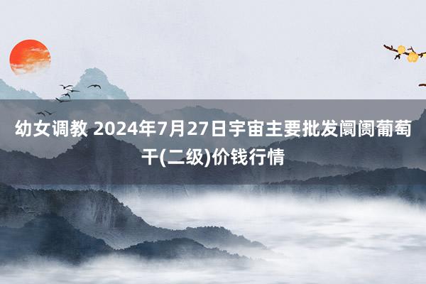 幼女调教 2024年7月27日宇宙主要批发阛阓葡萄干(二级)价钱行情