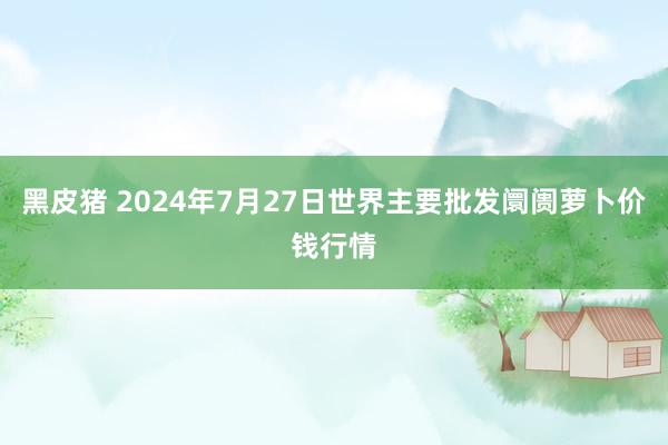 黑皮猪 2024年7月27日世界主要批发阛阓萝卜价钱行情