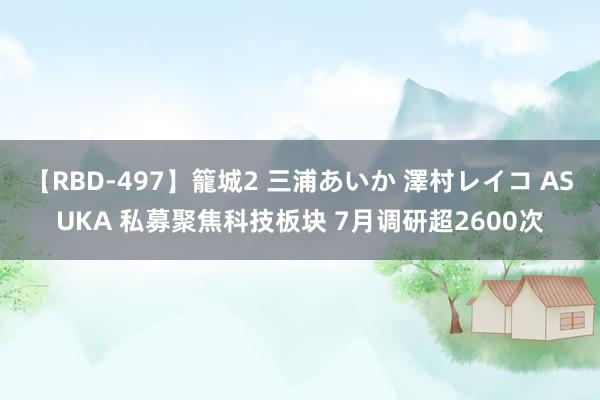 【RBD-497】籠城2 三浦あいか 澤村レイコ ASUKA 私募聚焦科技板块 7月调研超2600次