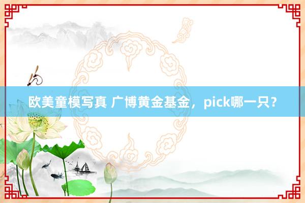 欧美童模写真 广博黄金基金，pick哪一只？