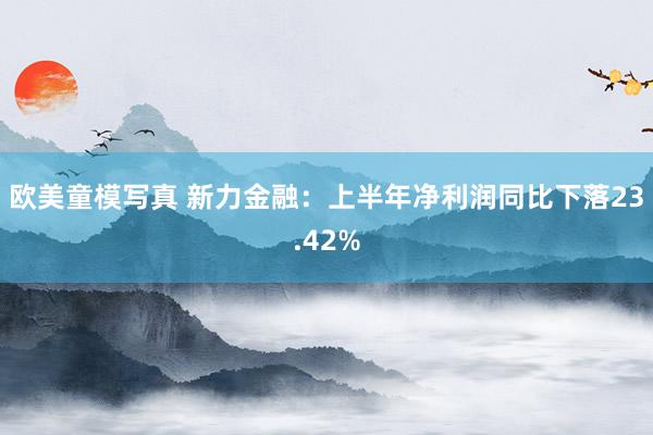 欧美童模写真 新力金融：上半年净利润同比下落23.42%