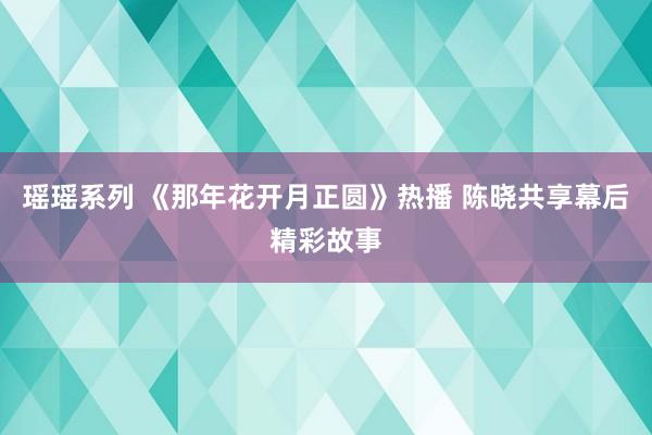 瑶瑶系列 《那年花开月正圆》热播 陈晓共享幕后精彩故事