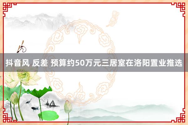 抖音风 反差 预算约50万元三居室在洛阳置业推选